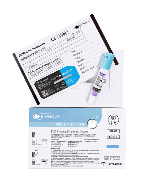 Kit de paquetes de prueba de 20 min para vapor (Con integrador de frente móvil)