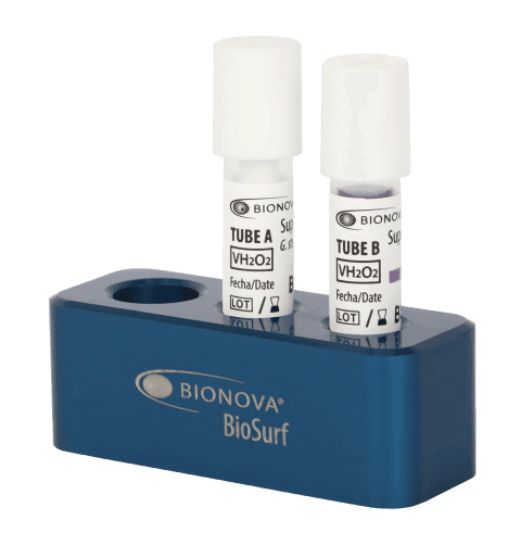 Suporte de indicador biológico para desinfecção de ambiente