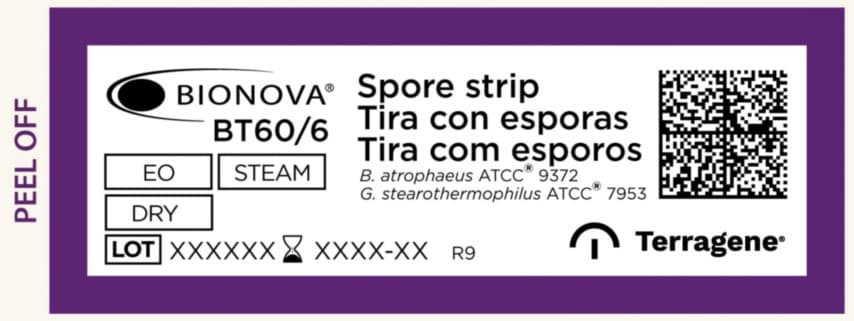 Spore strips for Dry Heat, Steam and EtO