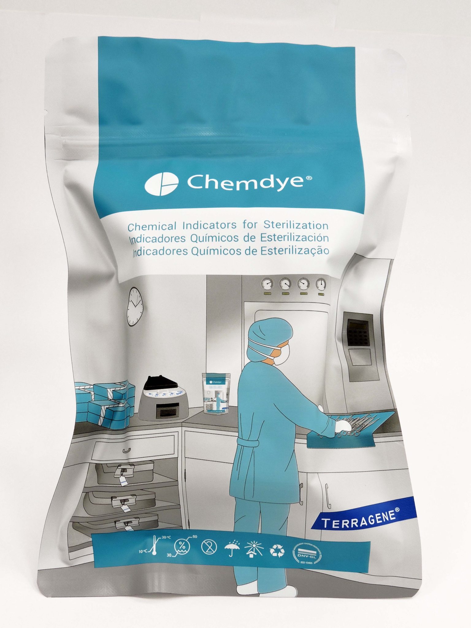 Selfadhesive label indicator for Gamma Radiation Terragene