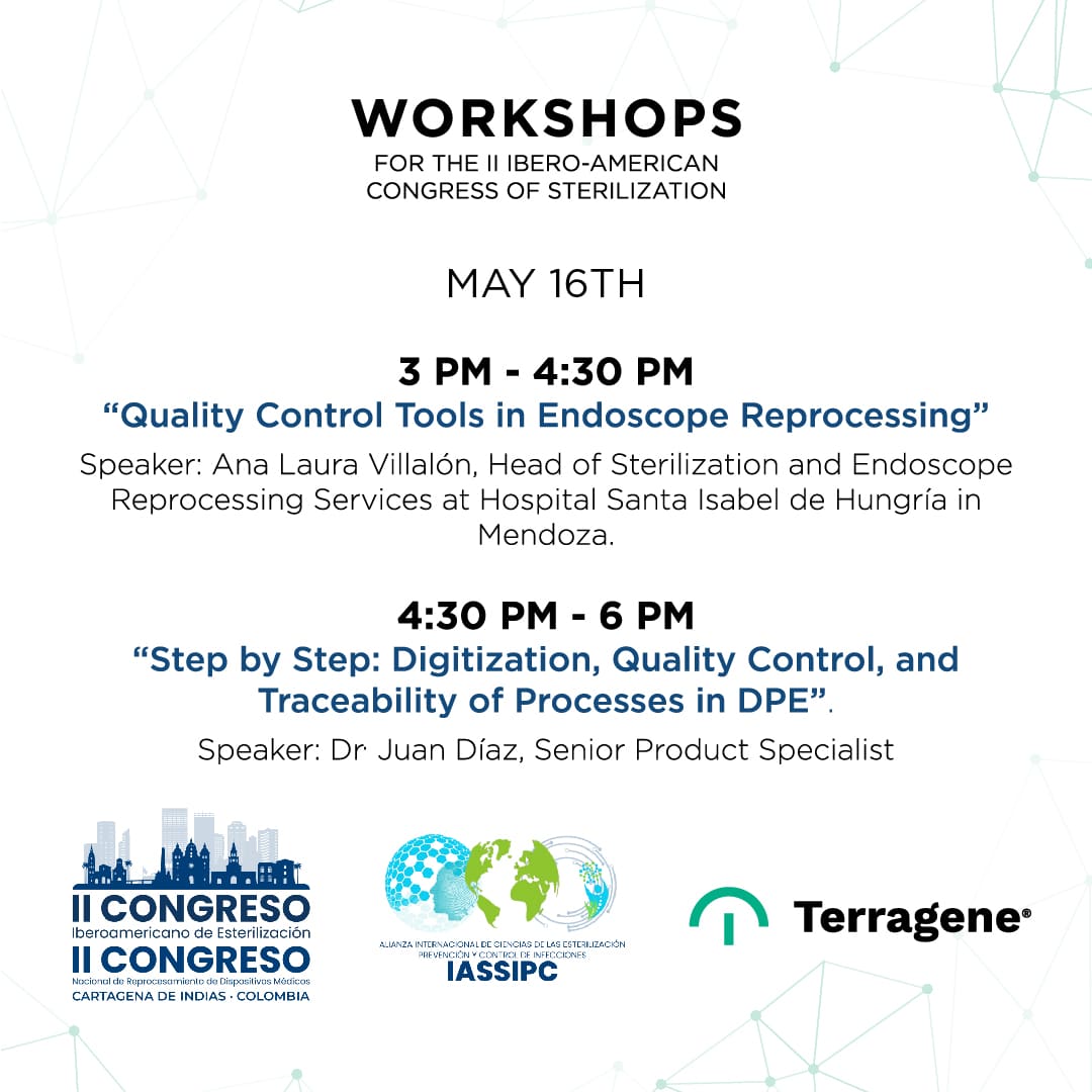 Workshops da Terragene no II Congresso Ibero-Americano de Esterilização!