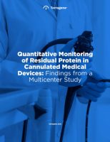 Quantitative Monitoring of residual protein in cannulated medical devices