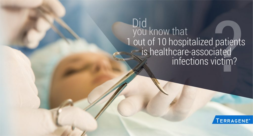 DID YOU KNOW THAT 1 OUT OF 10 HOSPITALIZED PATIENTS AROUND THE WORLD IS HEALTHCARE-ASSOCIATED INFECTIONS VICTIM?